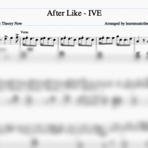After Like by IVE – EASY Piano Sheet Music